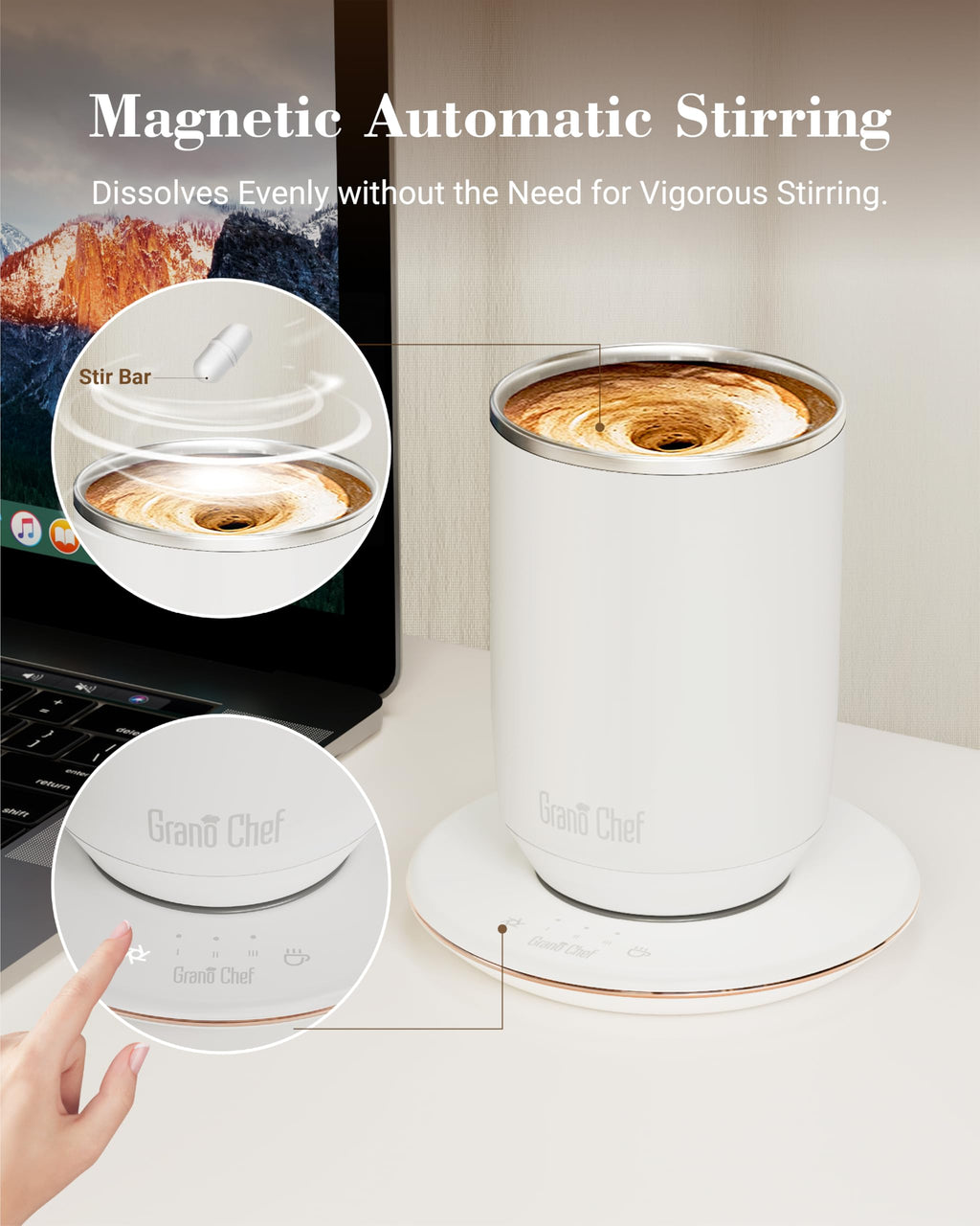 Self-Heating 10oz Temperature Controlled Coffee Mug with Dripper Q231
