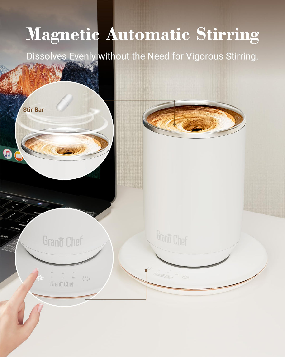 Self-Heating 10oz Temperature Controlled Coffee Mug with Dripper Q231