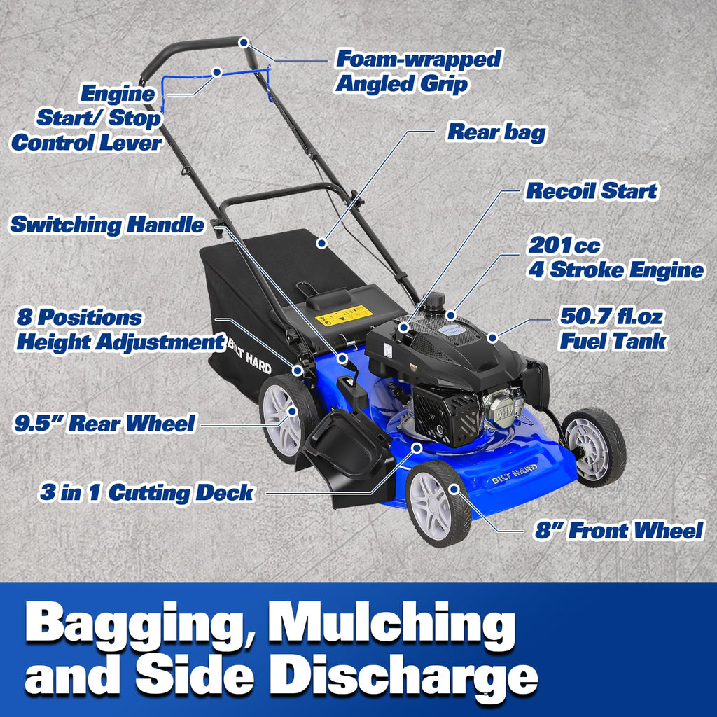 21 Inch 201cc 4-Cycle Gas Lawn Mower K328