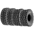 19x7-8 Front & 18x10.5-8 Rear ATV UTV Knobby Sport Tires Set of 4 R653193