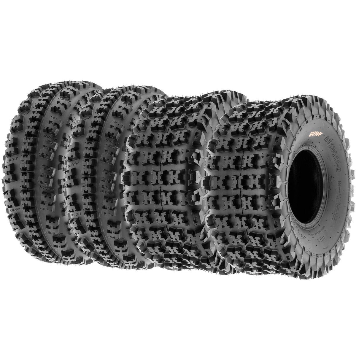 19x7-8 Front & 18x10.5-8 Rear ATV UTV Knobby Sport Tires Set of 4 R653193