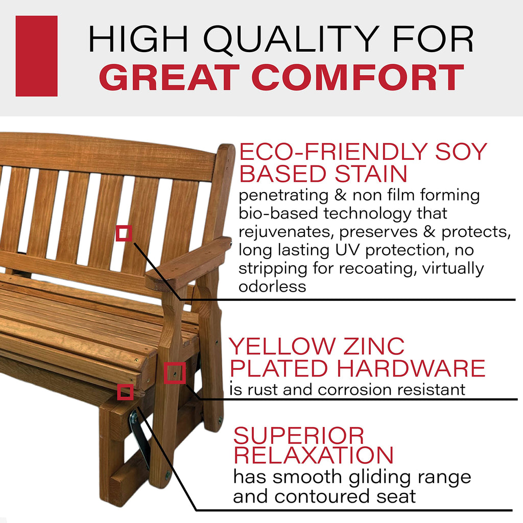 Heavy Duty Pressure Treated Porch Glider H765