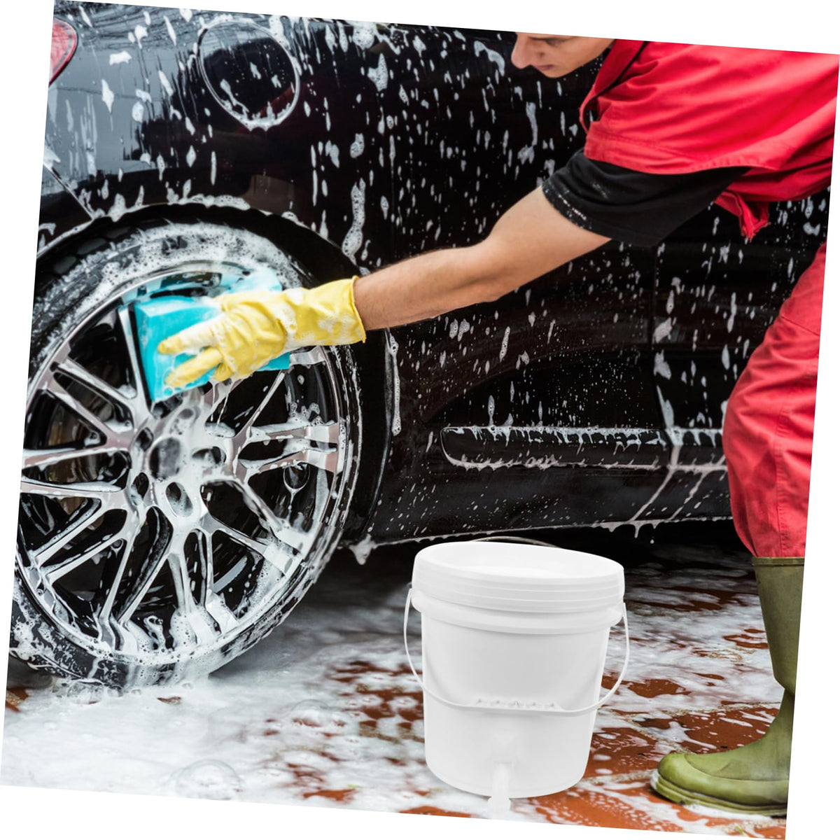 Water Storage Jug with Faucet 10l Plastic Container T349623