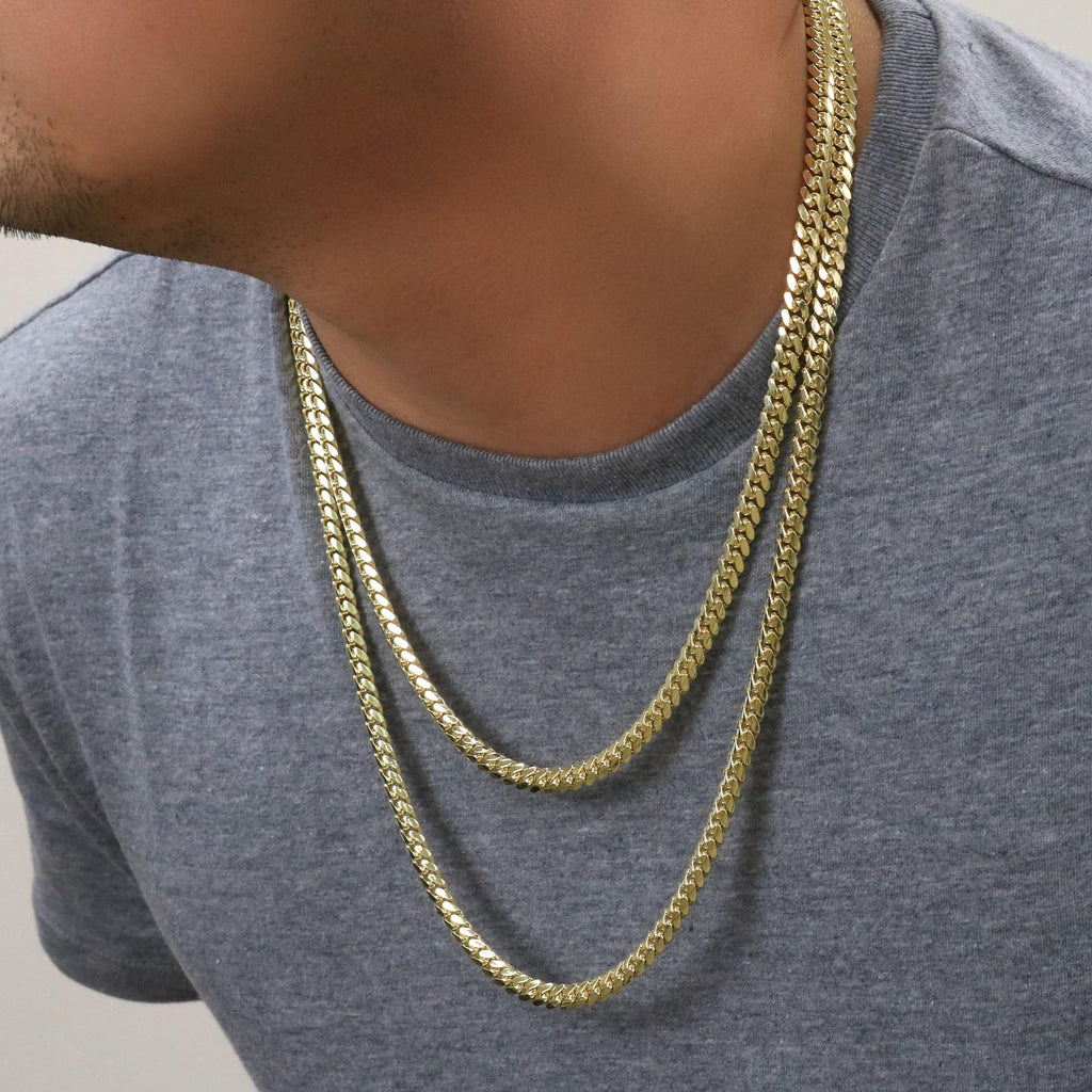 18k Yellow Gold Cuban Link Chain Necklace B40470