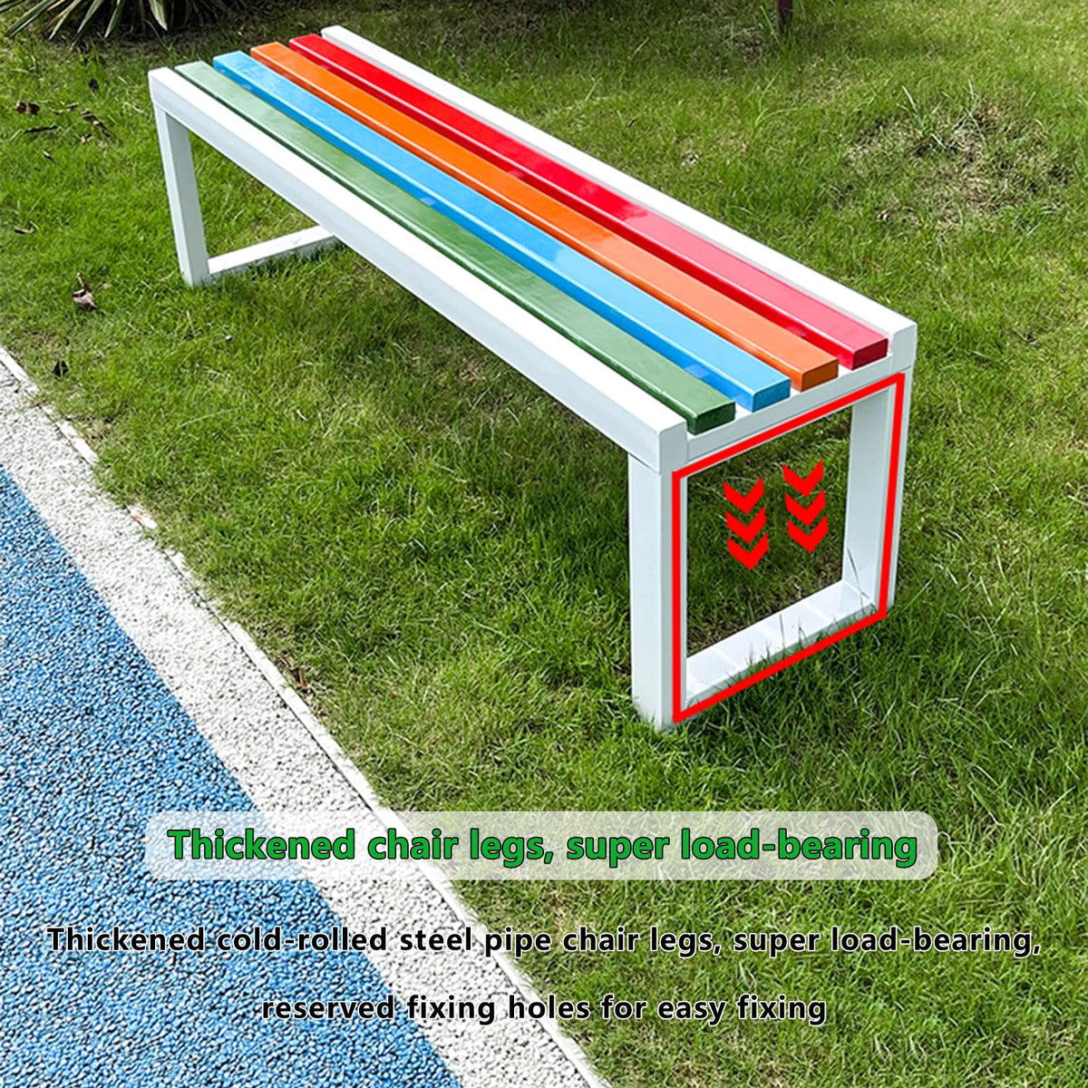Cast Iron Outdoor Bench Carbonized Finish 150x40x45cm E1687