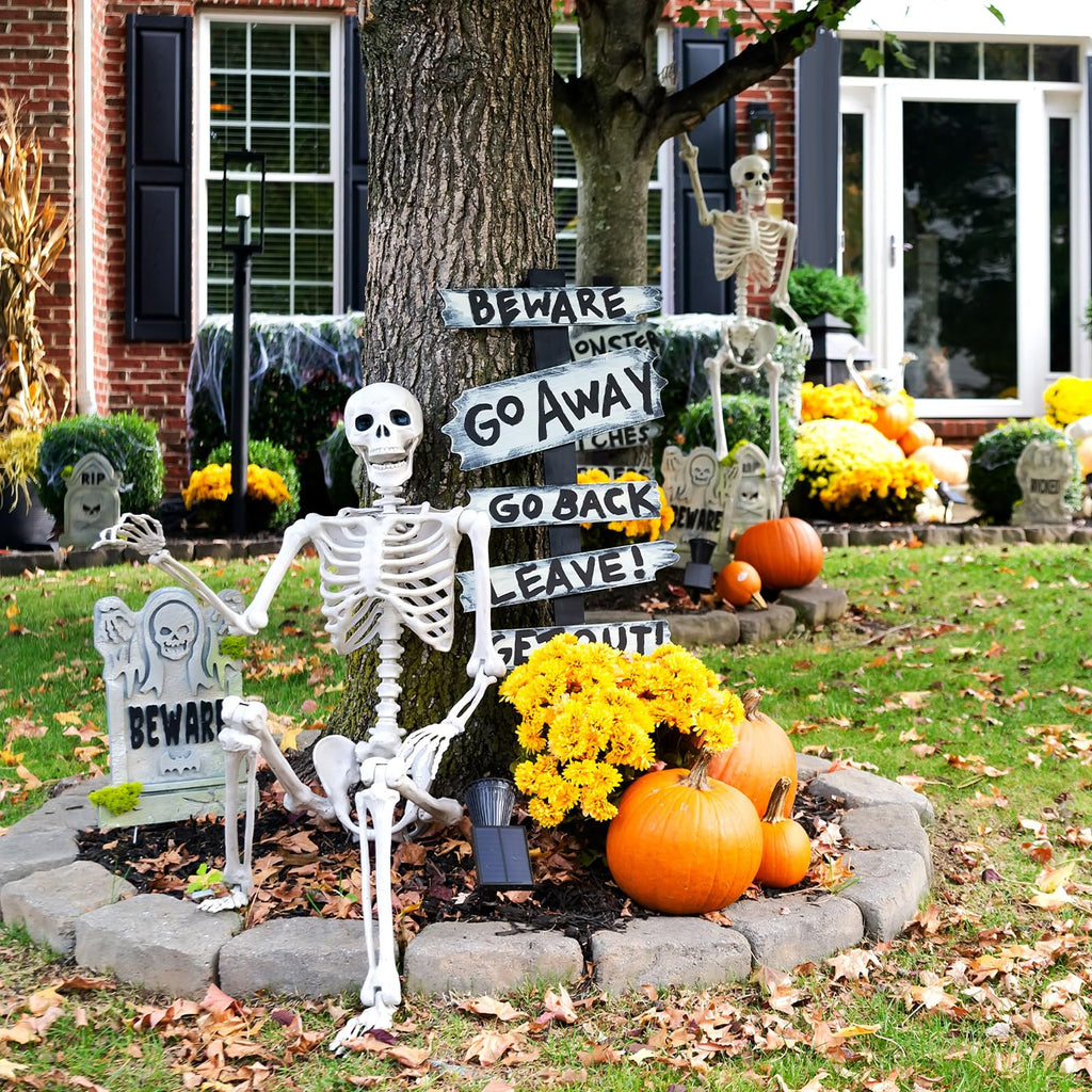 6 Pack Halloween Skeletons 3 5.4ft 3 3ft Q726