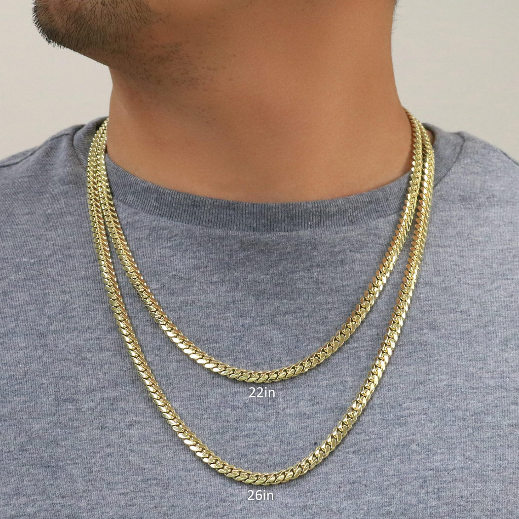 18k Yellow Gold Cuban Link Chain Necklace B40470