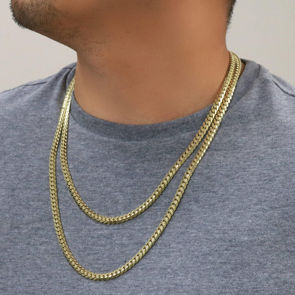 18k Yellow Gold Cuban Link Chain Necklace B40470