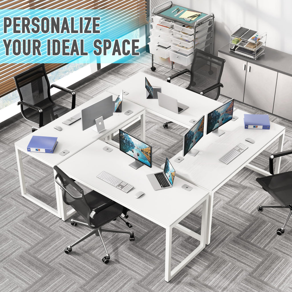 55-Inch White Office Computer Desk B581065