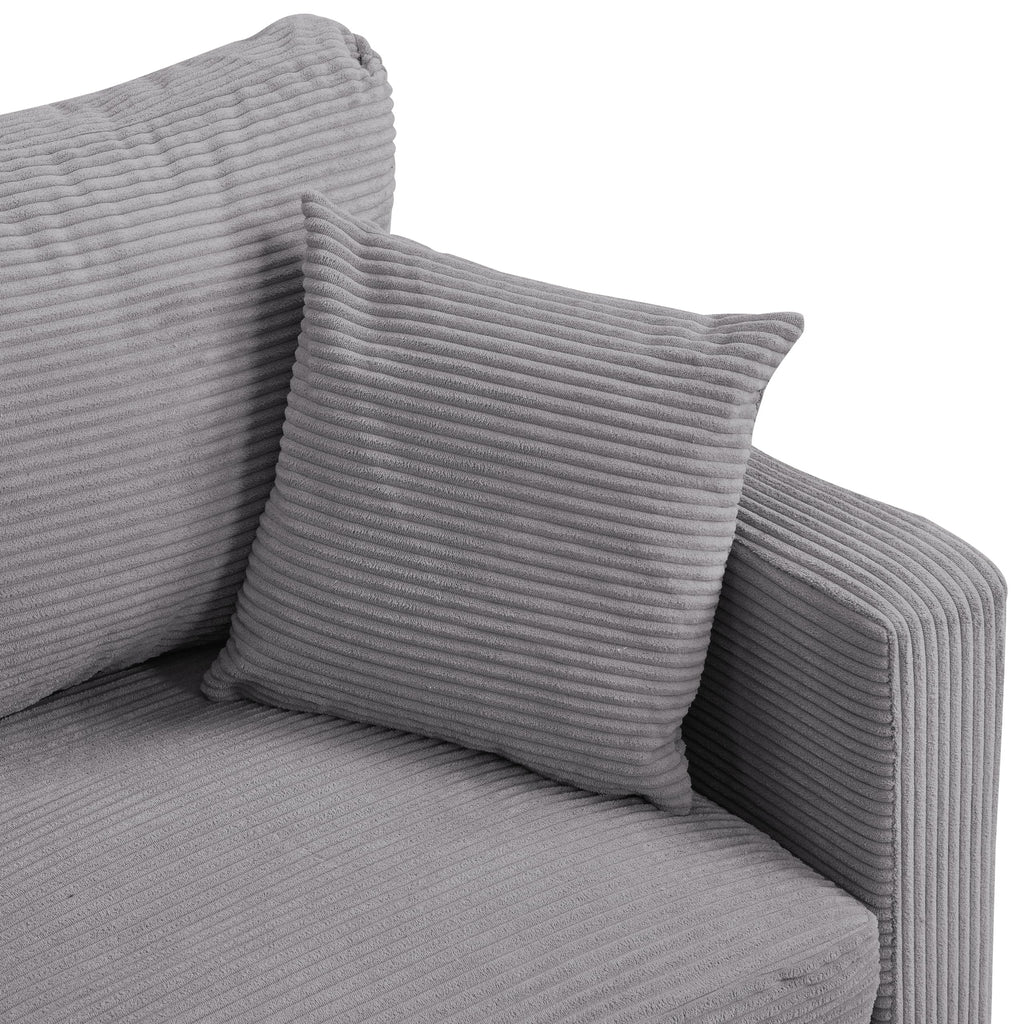 Light Gray 2-Seat Upholstered Loveseat Sofa R825221